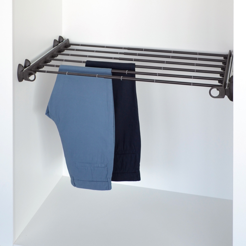 Pull-out width adjustable trousers rack brown - brown 5
